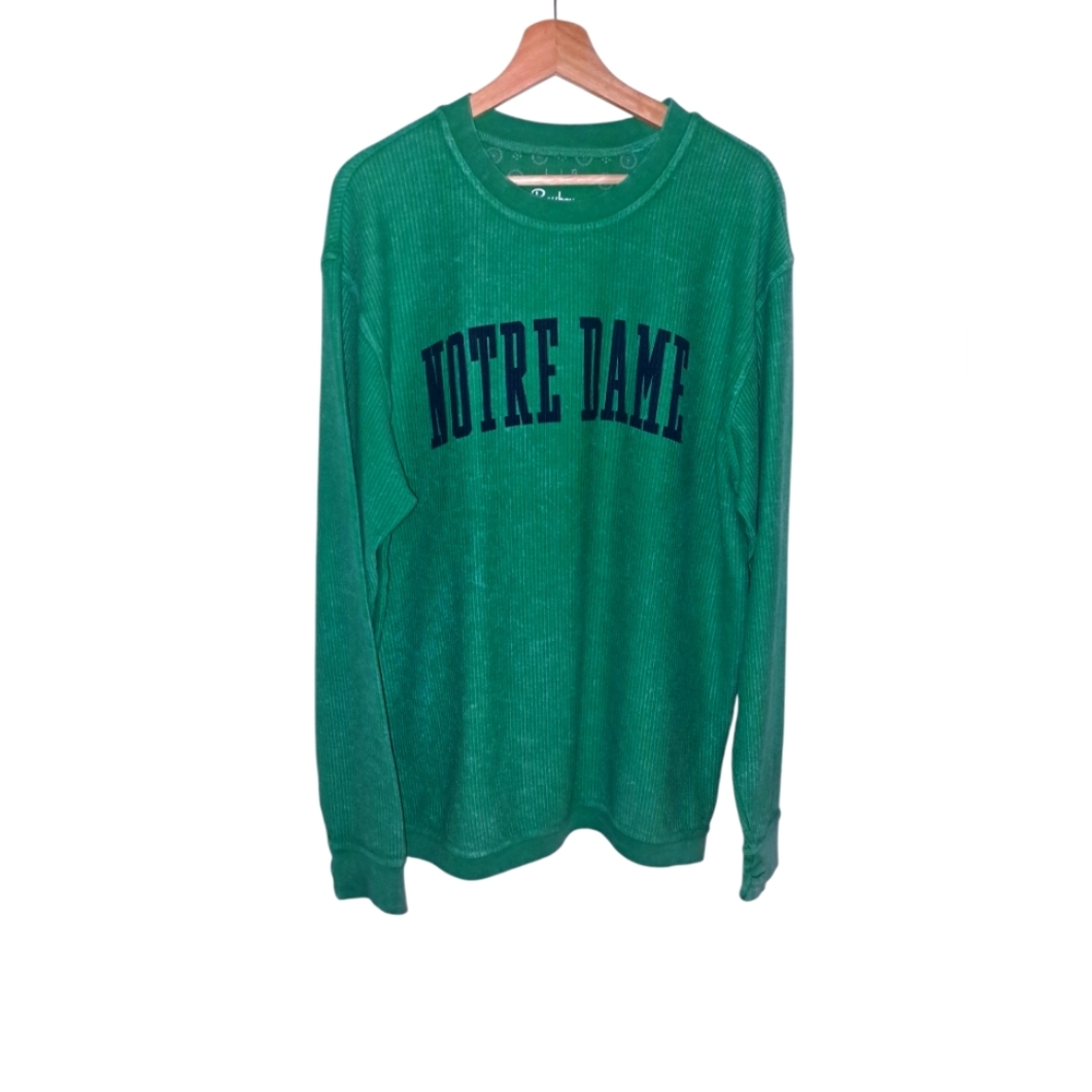 Vintage Women's Pressbox Green Notre Dame Fighting Irish Comfy Cord Size: Large